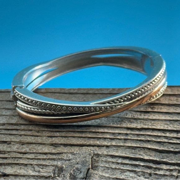 Brighton Neptune's Rings Narrow Hinged Bangle Bracelet, Great Condition - Picture 3 of 6